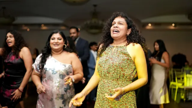 Guests enjoying the music on the dance floor